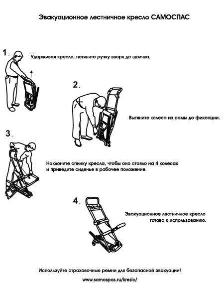 Эвакуационное кресло Самоспас - инструкция