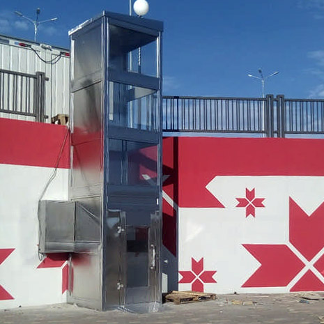 Шахтный подъемник для доступа к стадиону со стороны набережной в Саранске